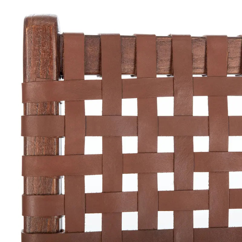 Woven Accent Chair with Natural Wood Frame