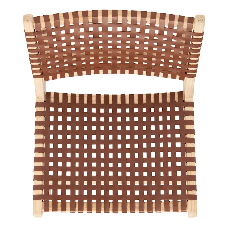 Woven Accent Chair with Natural Wood Frame