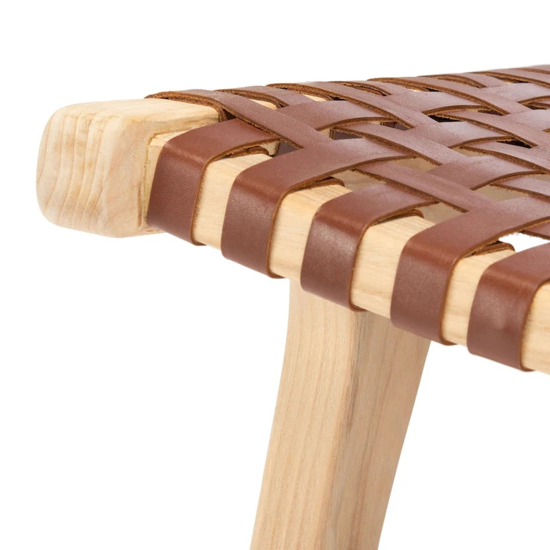 Woven Accent Chair with Natural Wood Frame