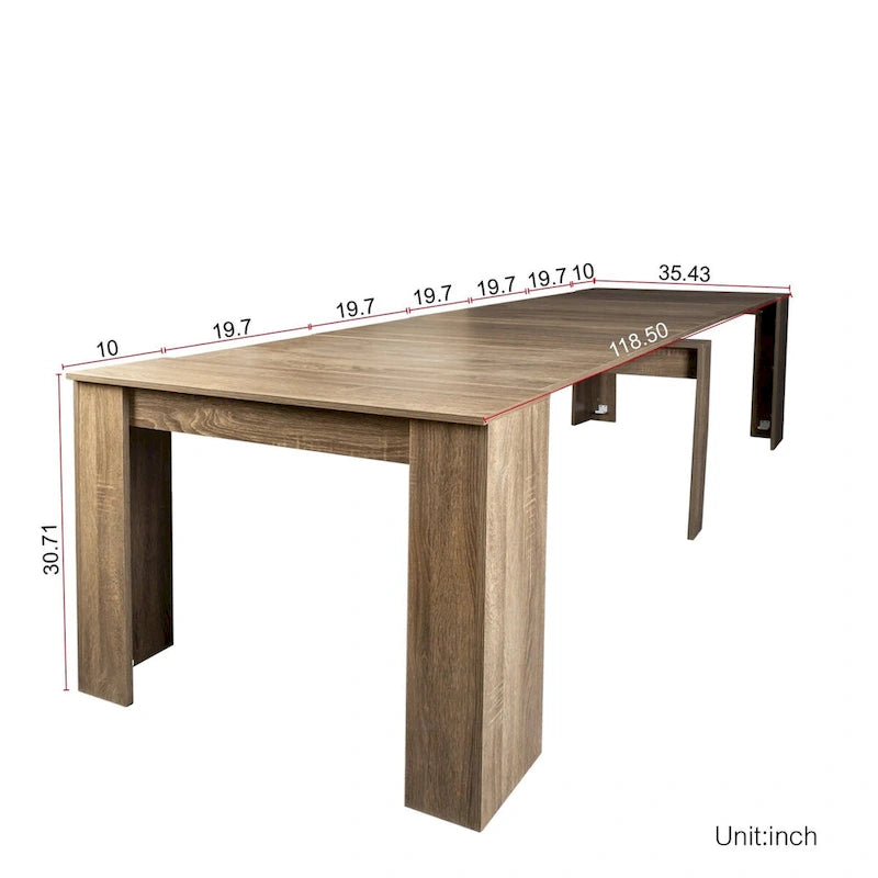 Wood Extendable Dining Table