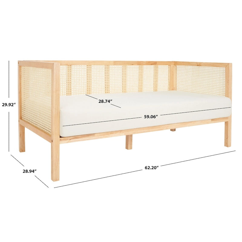 Natural Rattan-Frame 3-Seat Sofa