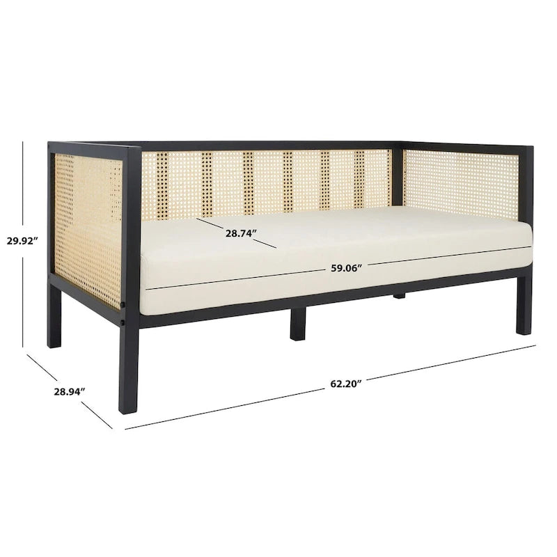 Natural Rattan-Frame 3-Seat Sofa
