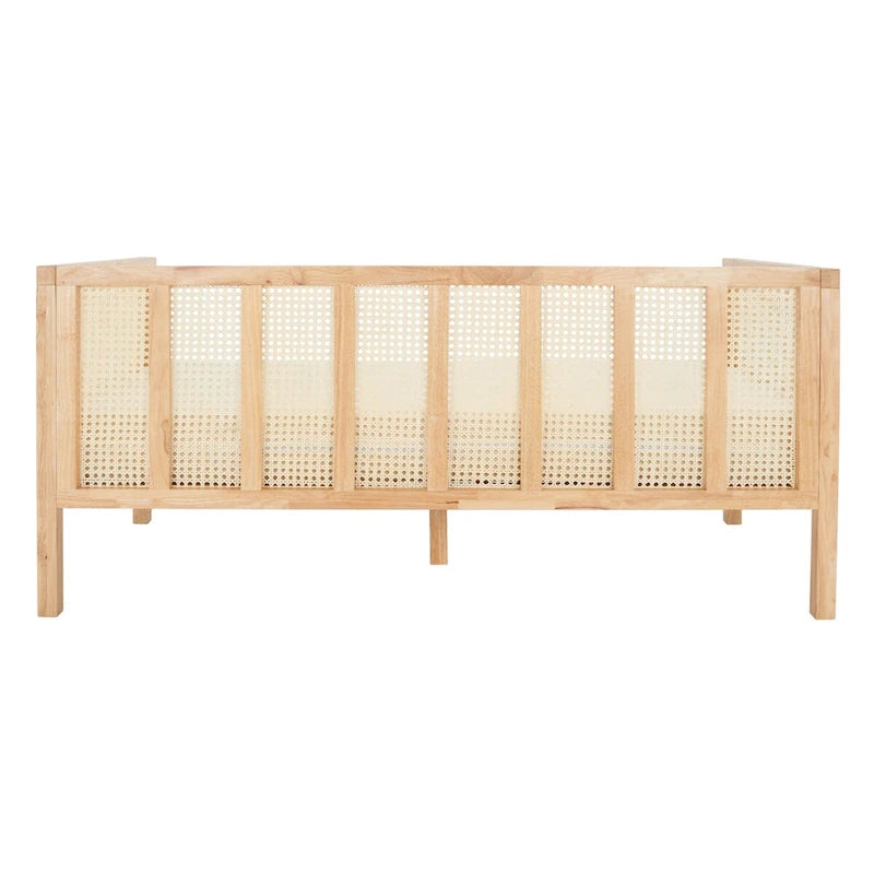 Natural Rattan-Frame 3-Seat Sofa