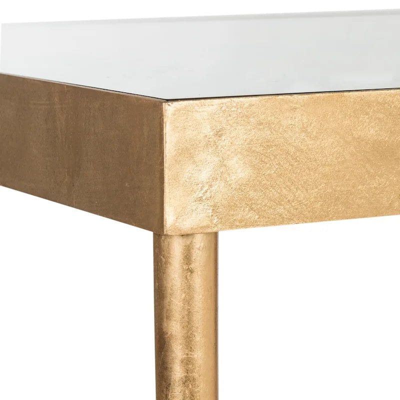 Antique Gold Butterfly Console Table