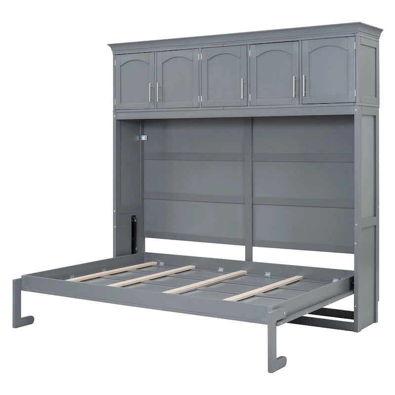 Queen Murphy Wall Bed with Top Cabinets