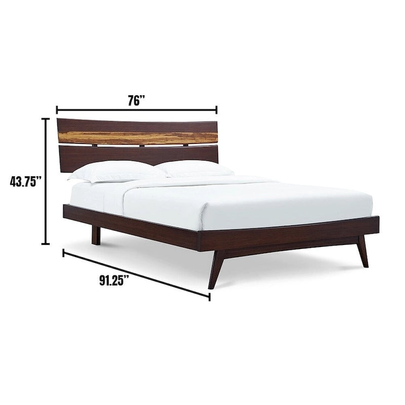 Golden Bamboo California King Platform Bed