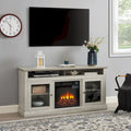 60-Inch TV Stand with 18-Inch Electric Fireplace Insert
