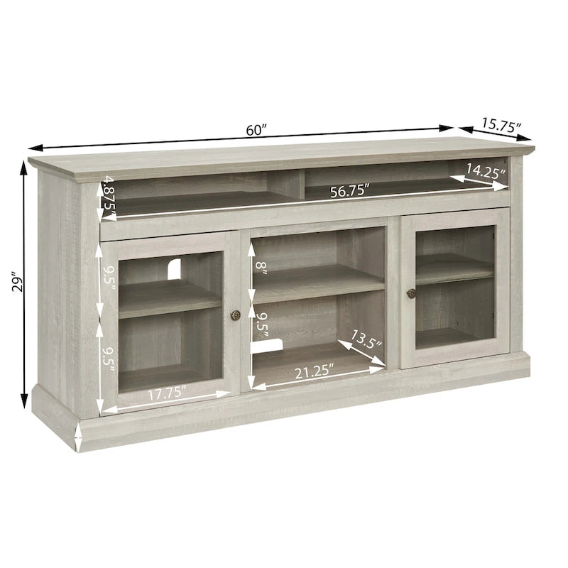 60-Inch TV Stand with 18-Inch Electric Fireplace Insert