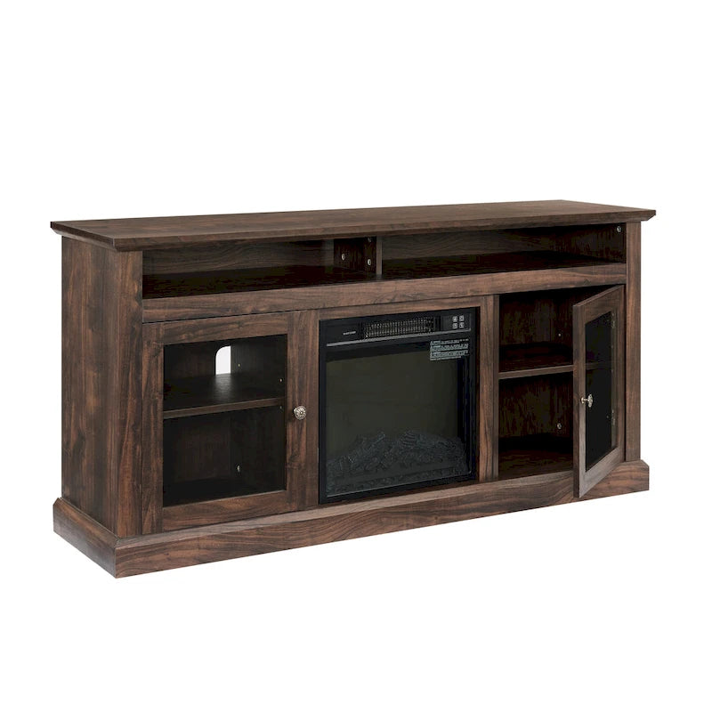 60-Inch TV Stand with 18-Inch Electric Fireplace Insert