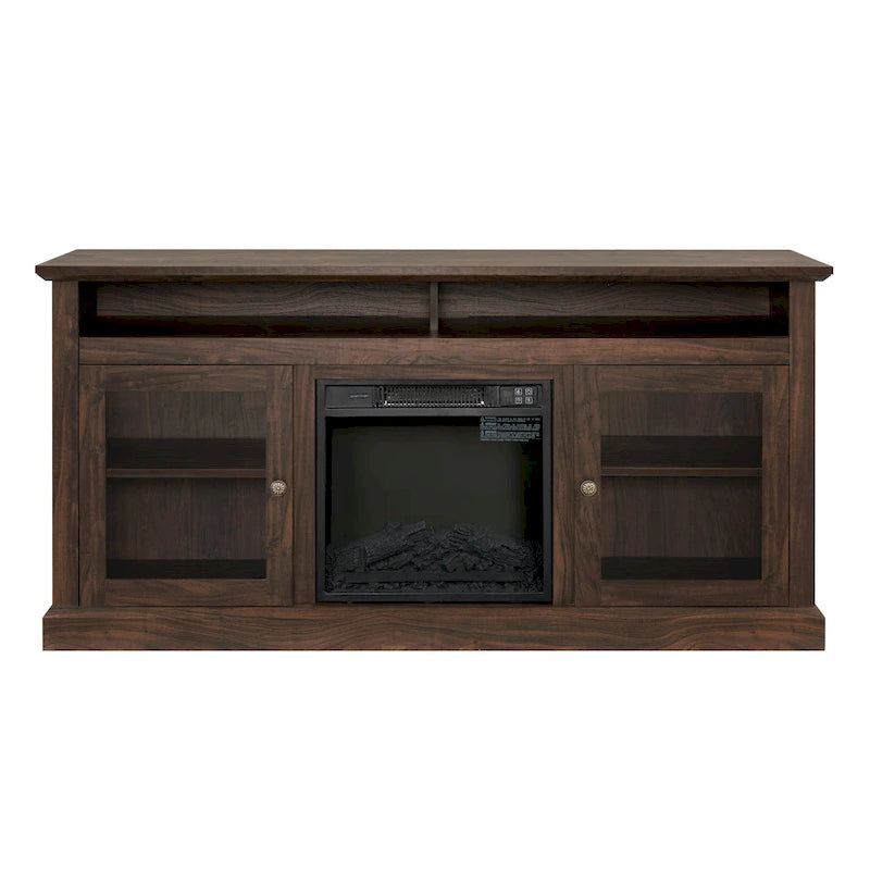60-Inch TV Stand with 18-Inch Electric Fireplace Insert