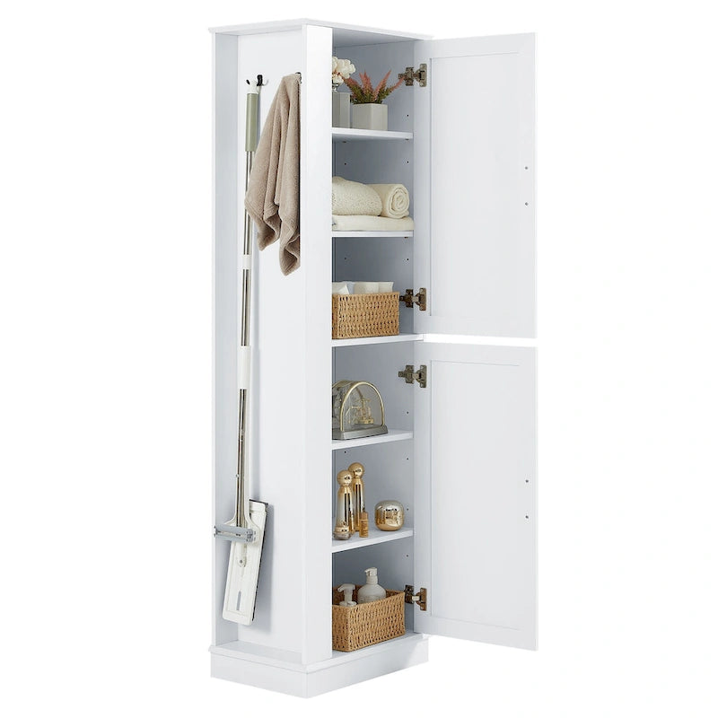 Freestanding Bathroom Storage Cabinet with Hook